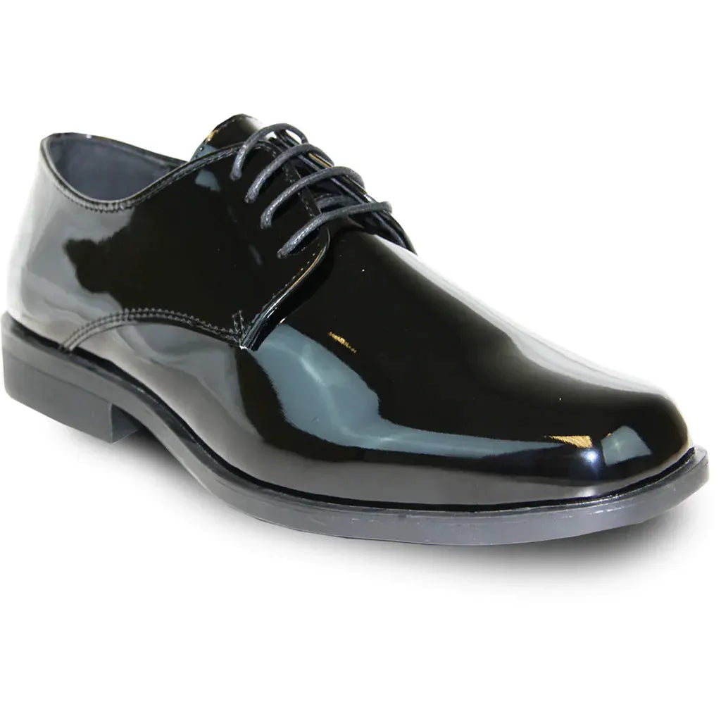 VANGELO Men Dress Shoe TUX-1 Oxford Formal Tuxedo for Prom & Wedding Black Patent by Tux-USA