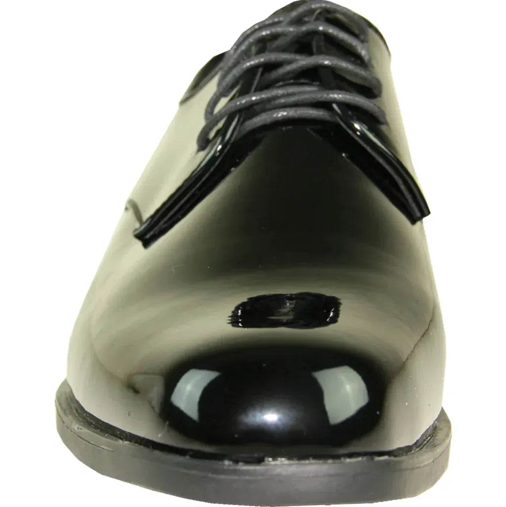 VANGELO Men Dress Shoe TUX-1 Oxford Formal Tuxedo for Prom & Wedding Black Patent by Tux-USA