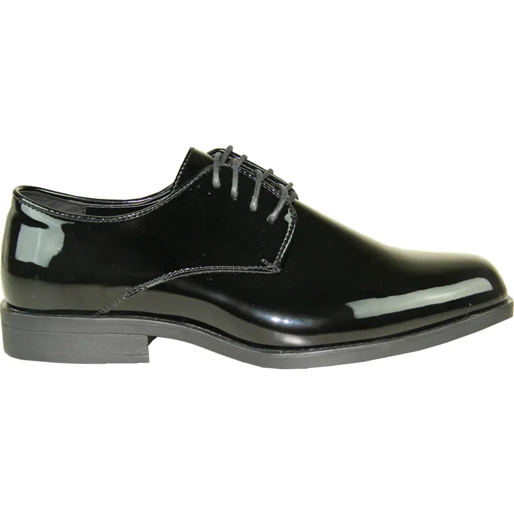 VANGELO Men Dress Shoe TUX-1 Oxford Formal Tuxedo for Prom & Wedding Black Patent by Tux-USA