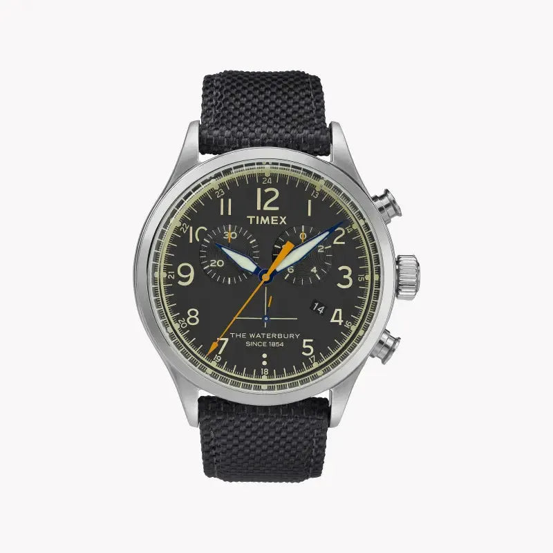 Timex Men's Black Fabric Watch, Silver Case | Tw2r38200 by TIMEX