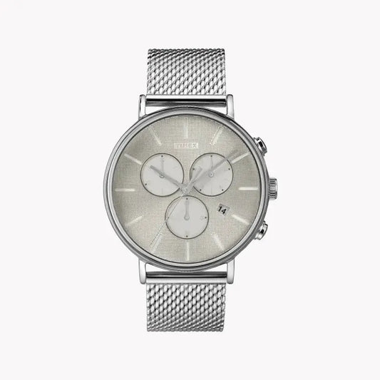 Timex Men's Silver Stainless Steel Watch, Silver Dial | Tw2r97900 by TIMEX