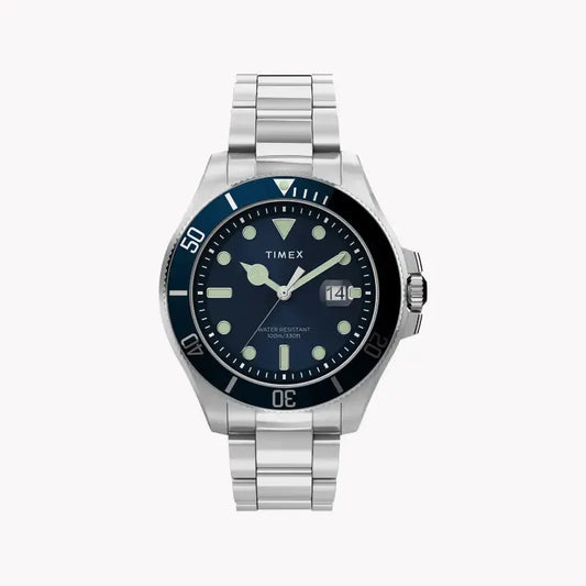 Timex Men's Silver Stainless Steel, Blue Dial | Tw2u41900 by TIMEX