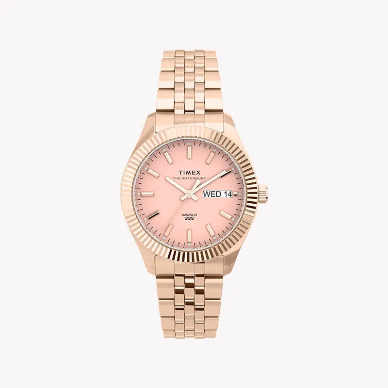 Timex Women's Rose Gold Watch, Pink Dial | Tw2u78400-0