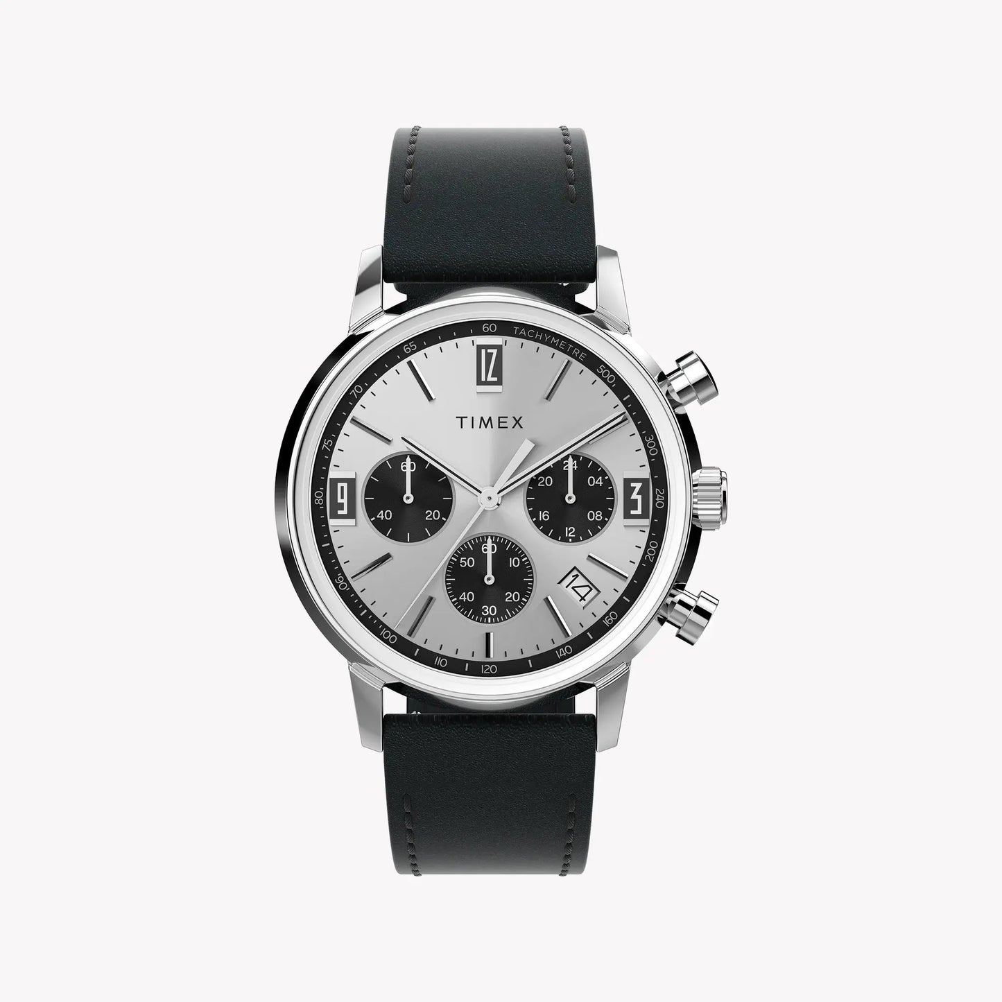 Timex Men's Stainless Steel, Black Leather | TW2W10300 by TIMEX
