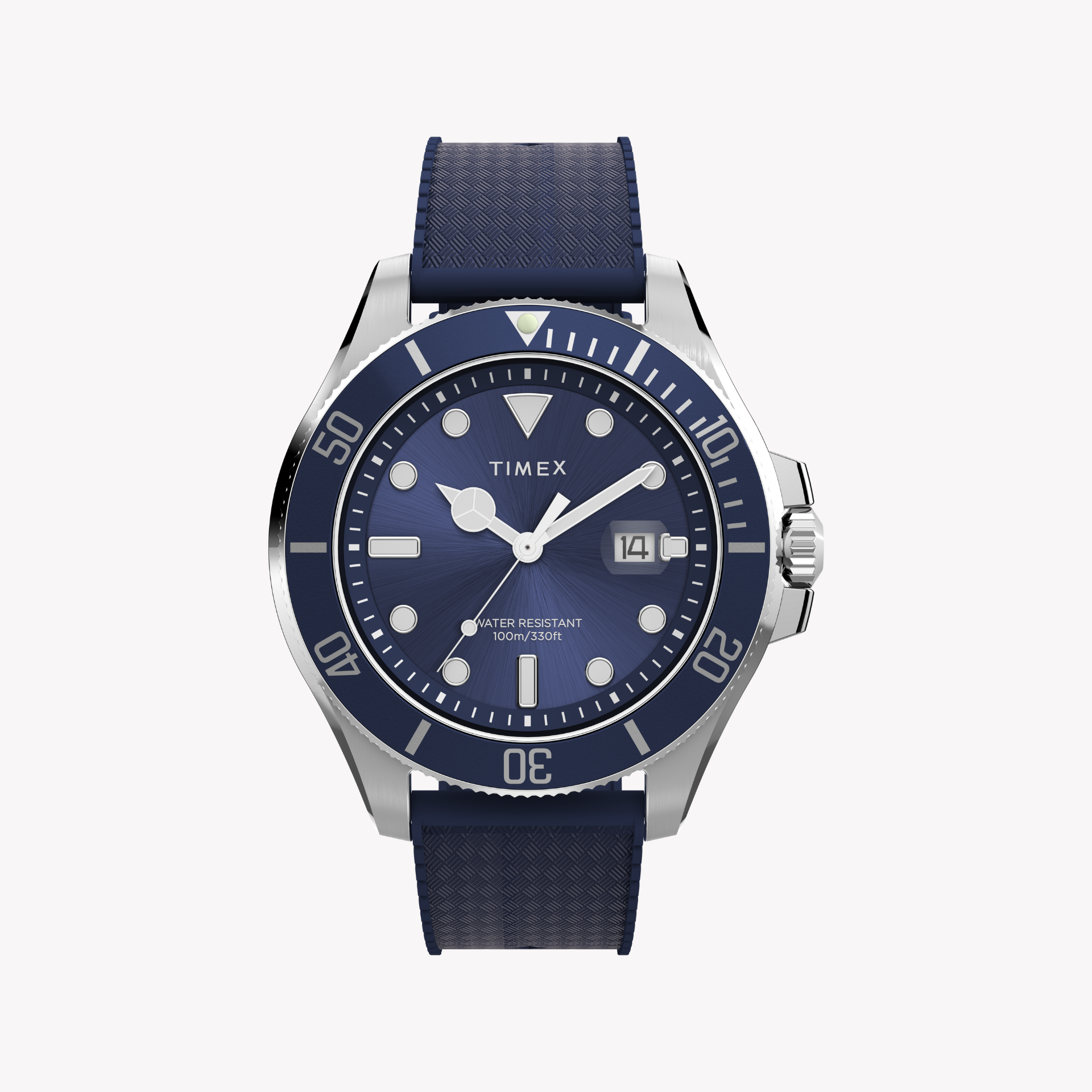 Timex Men's Silver/Blue Watch | Tw2y05000-0