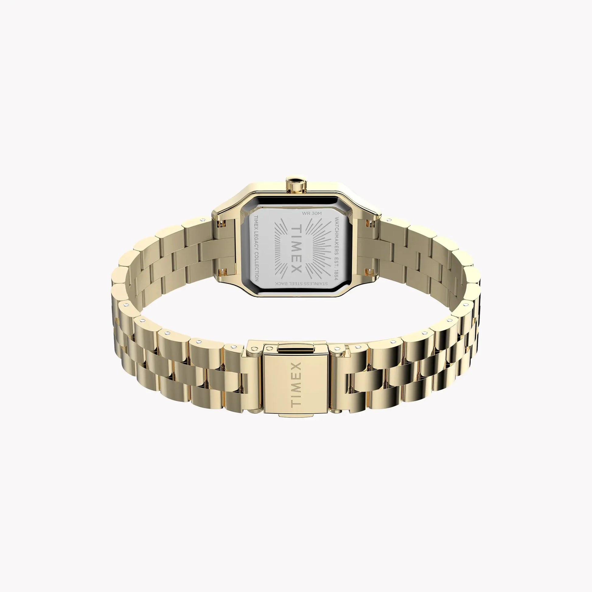 Addison Gold-Tone Case & Bracelet White Dial TW2Y23700 | Stylish Watch by TIMEX