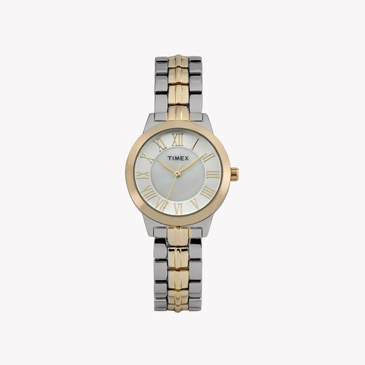 Women's Two Tone Case & Bracelet with Silver Mother of Pearl Dial | TW2Y38300-0