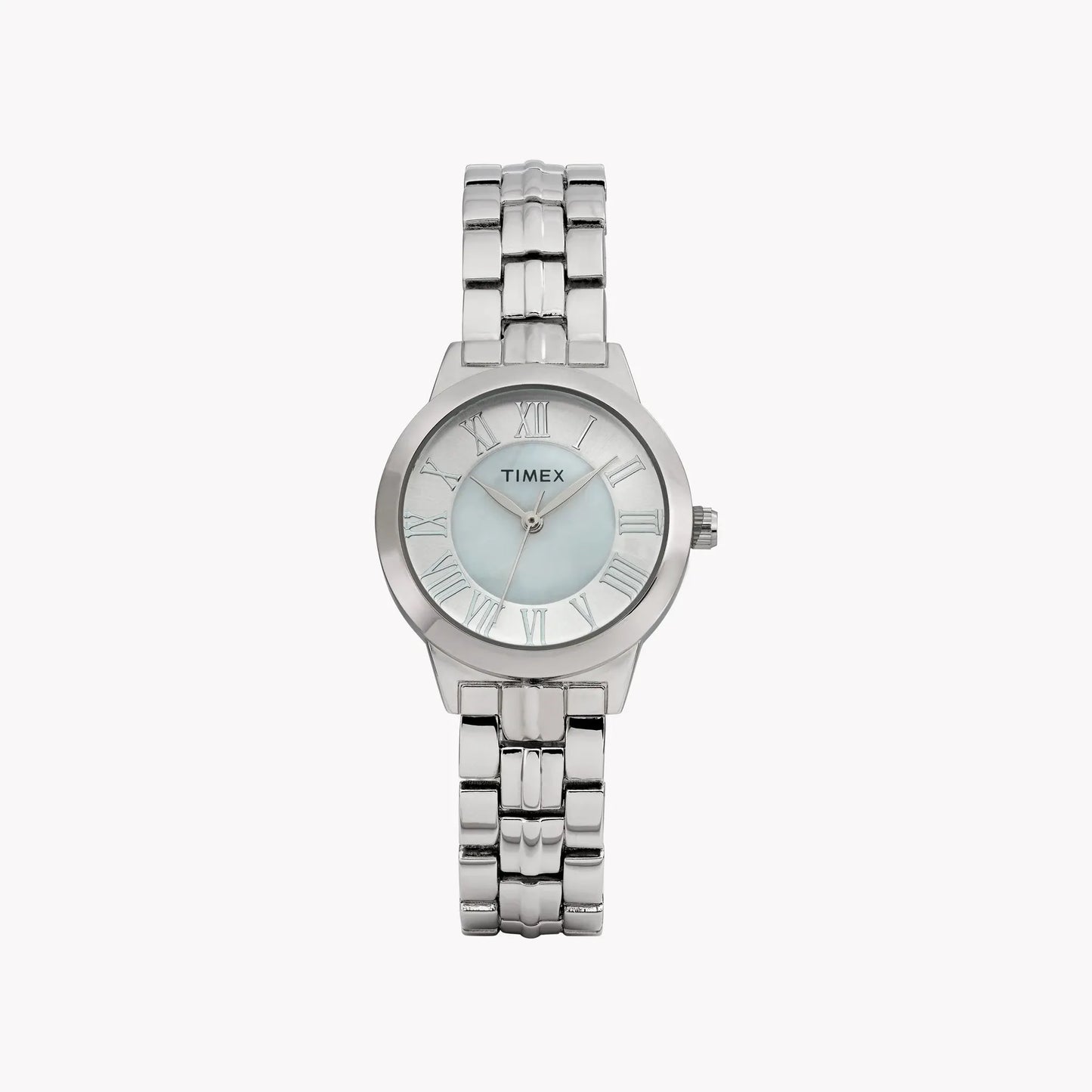 Womens Silver Tone Case & Bracelet with Mother of Pearl Dial TW2Y38400 by TIMEX