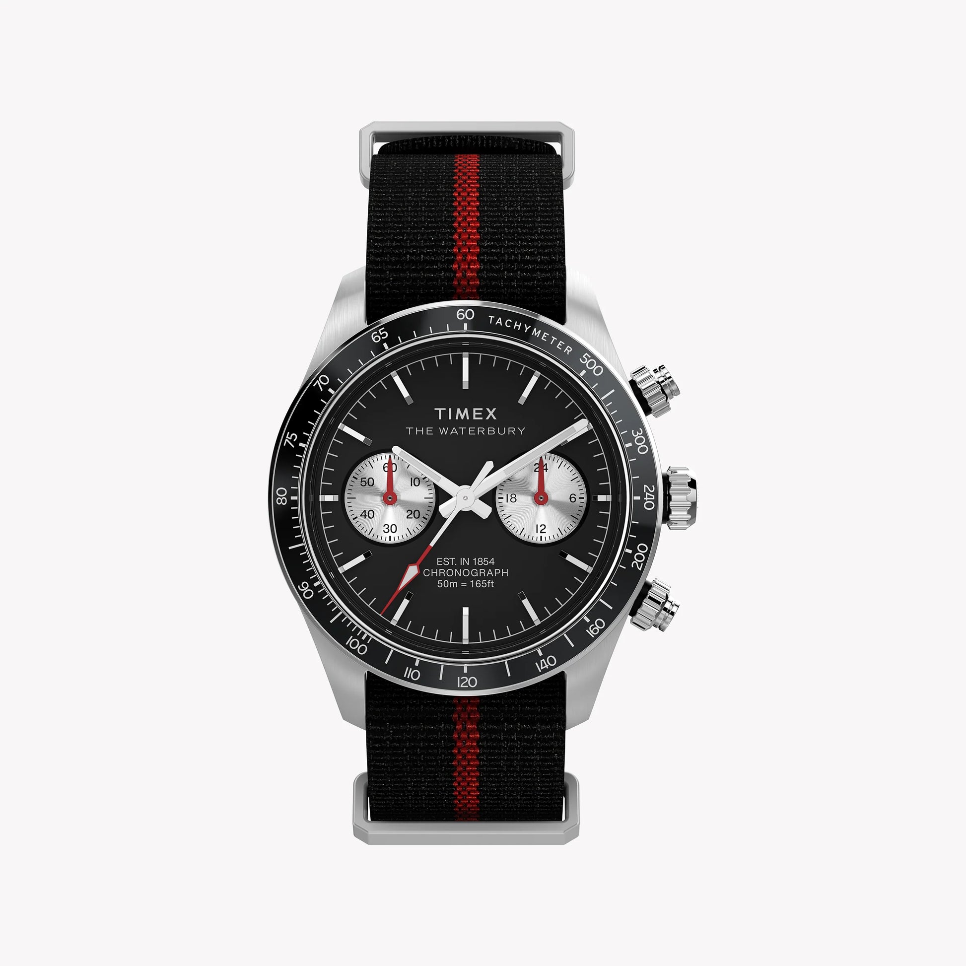 Waterbury Heritage Chrono SST Black Dial Fabric Strap TW2Y38900 | Men's Sports Watch-0