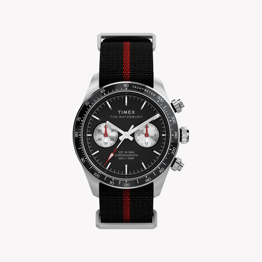 Waterbury Heritage Chrono SST Black Dial Fabric Strap TW2Y38900 | Men's Sports Watch-0