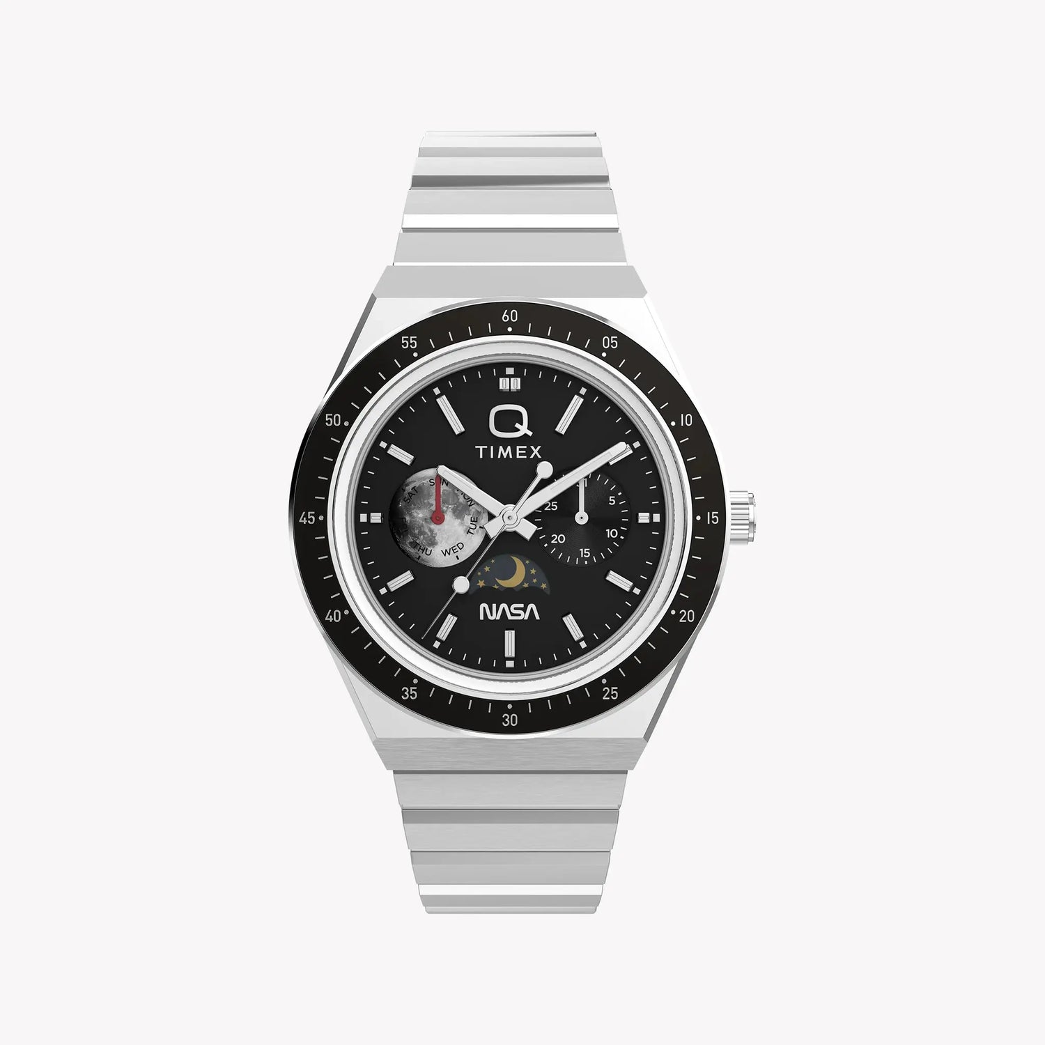 TIMEX Men's Stainless Steel Silver-Tone, Black Dial | TW2Y56700 by TIMEX