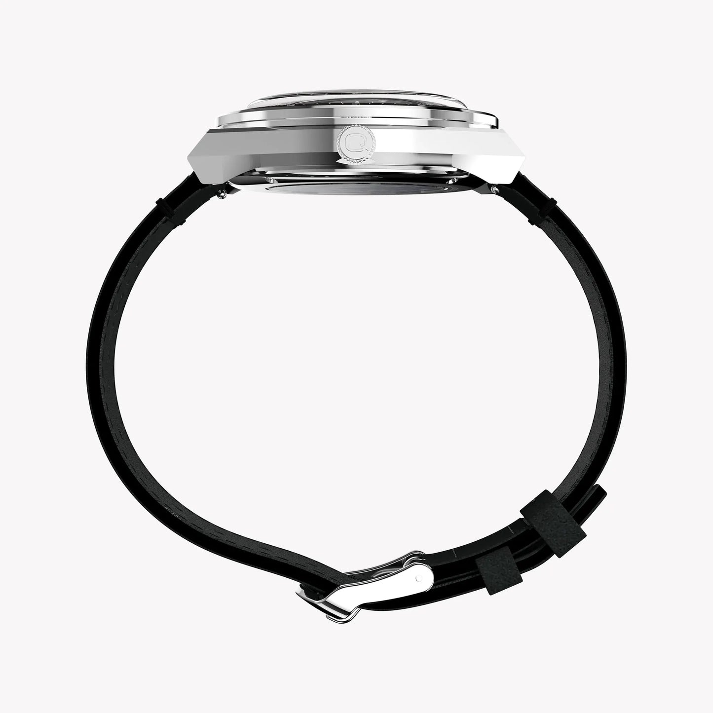 TIMEX Men's Silver Stainless Steel, Black Leather | TW2Y56800 by TIMEX