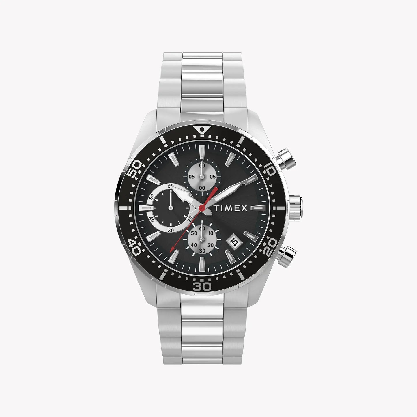 TIMEX Men's Stainless Steel Silver, Black Dial | TW2Y56900 by TIMEX