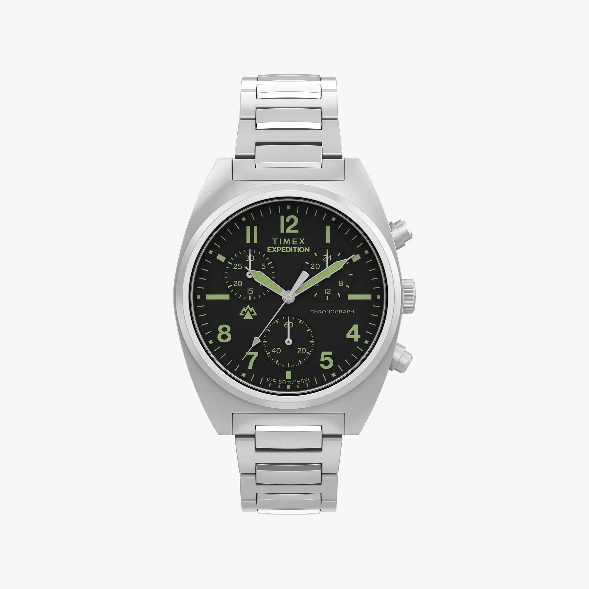 Timex Men's Stainless Steel Silver-Tone, Black Dial | TW2Y61200 by TIMEX