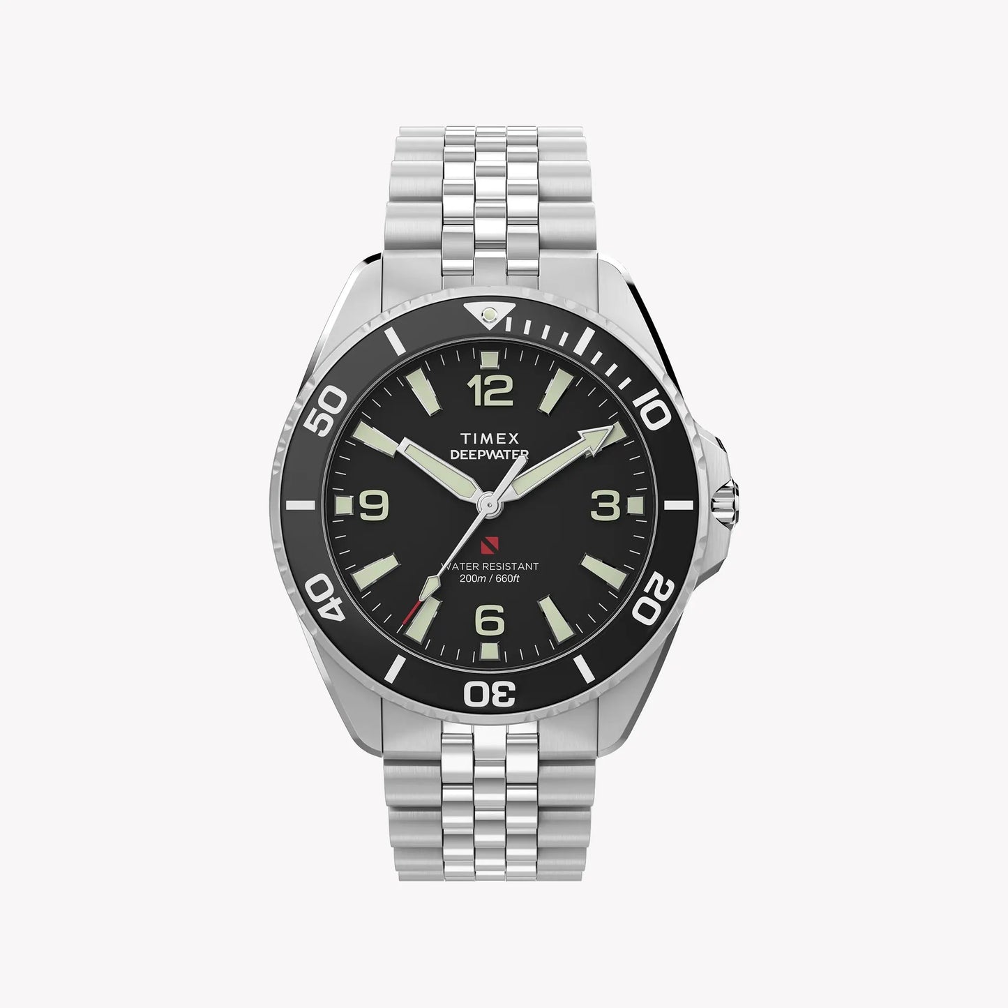 TIMEX Men's SS Silver-Tone, Black Dial | TW2Y64500 by TIMEX