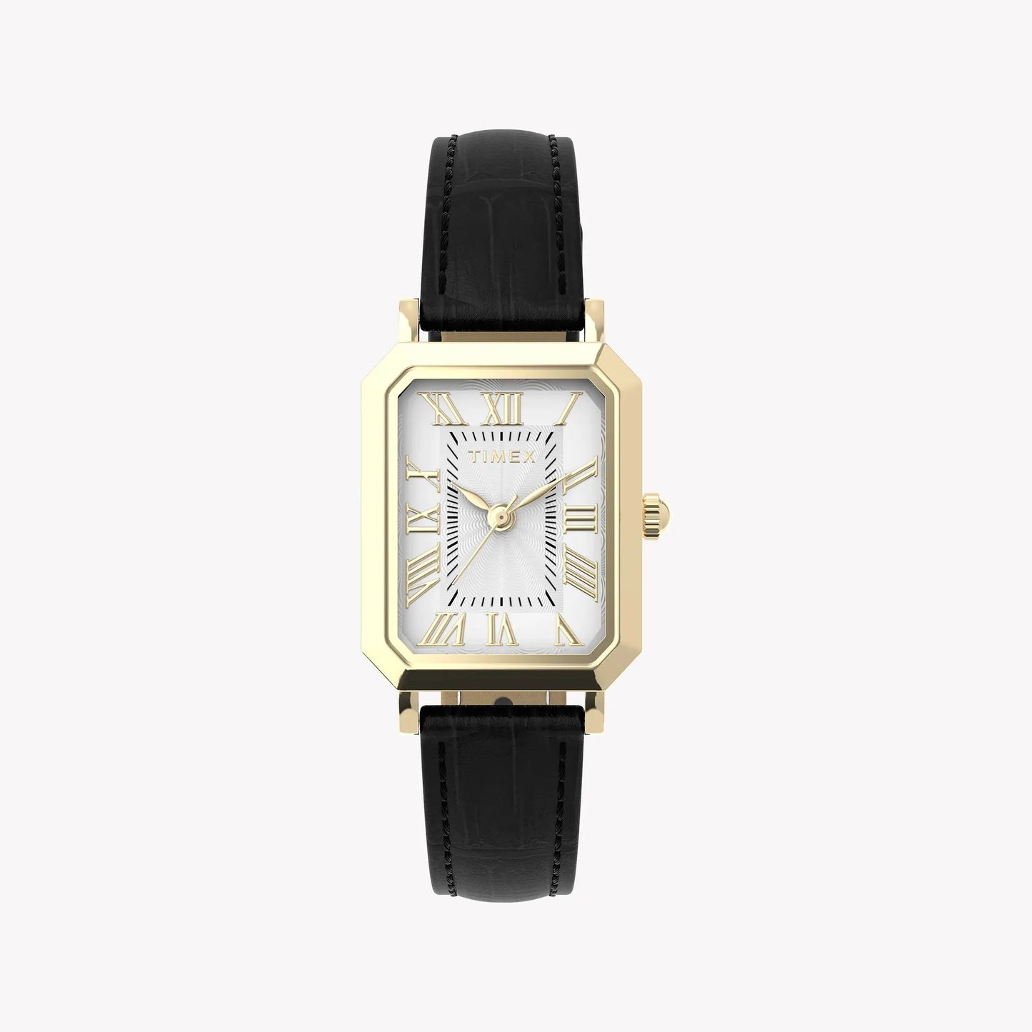 Timex Women's Gold-Tone, Black Leather | TW2Y71900 by TIMEX