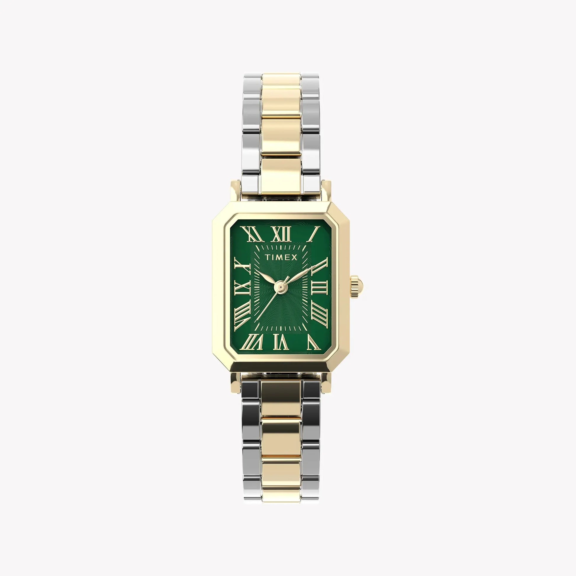 TIMEX Women's Gold-Tone, Two-Tone, Green Dial | TW2Y72000 by TIMEX