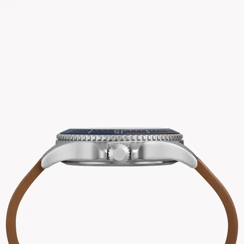 Timex Men's Tan Leather Watch, Blue Dial | Tw4b15000 by TIMEX