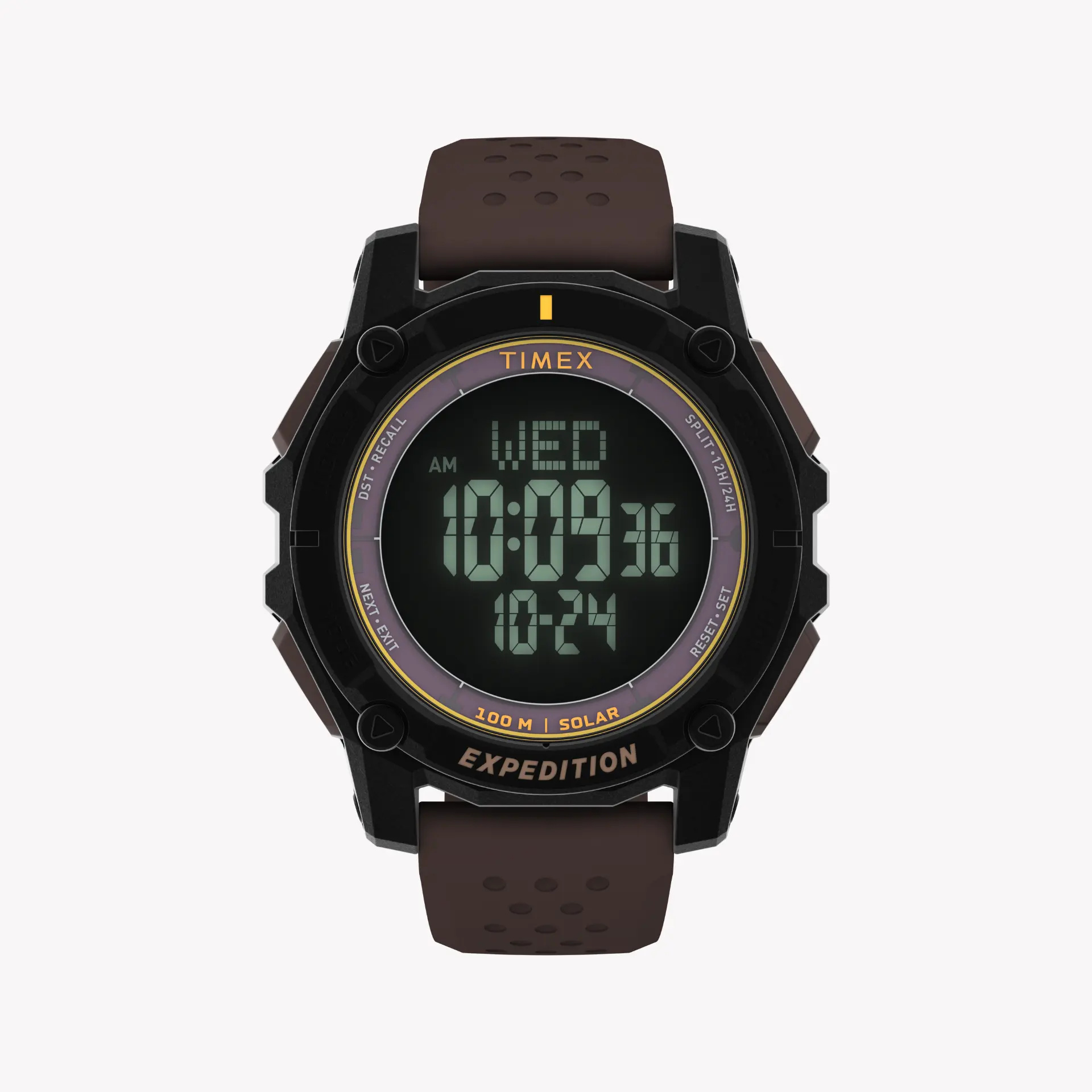 Timex Men's Black/Brown, Synthetic/Silicone | Tw4b33800 by TIMEX