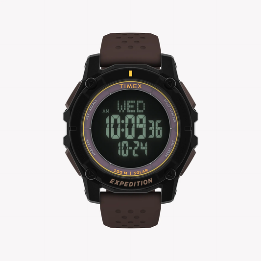 Timex Men's Black/Brown, Synthetic/Silicone | Tw4b33800 by TIMEX