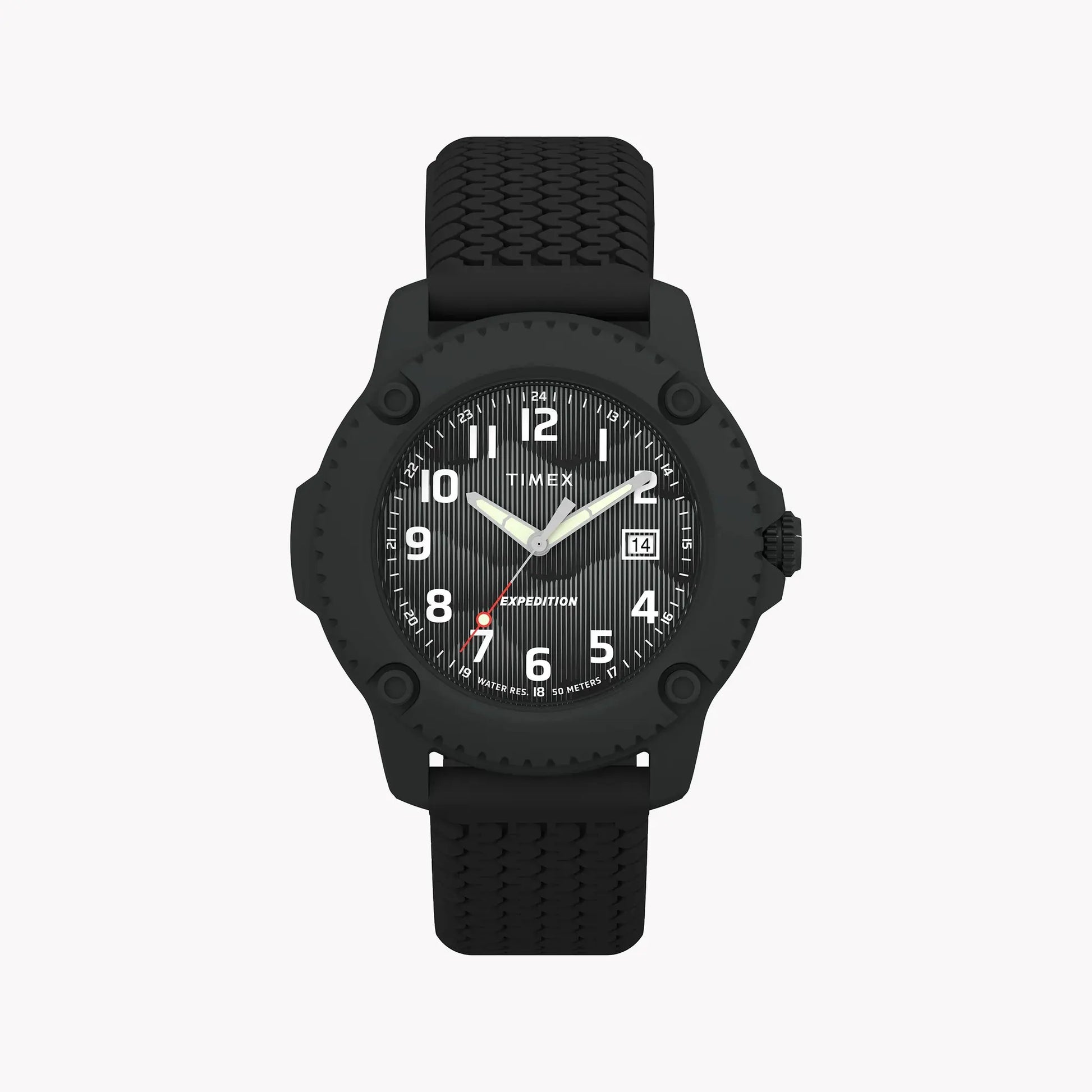 Timber Aluminum Case Black Dial Silicone Strap Watch TW4B34800 by TIMEX