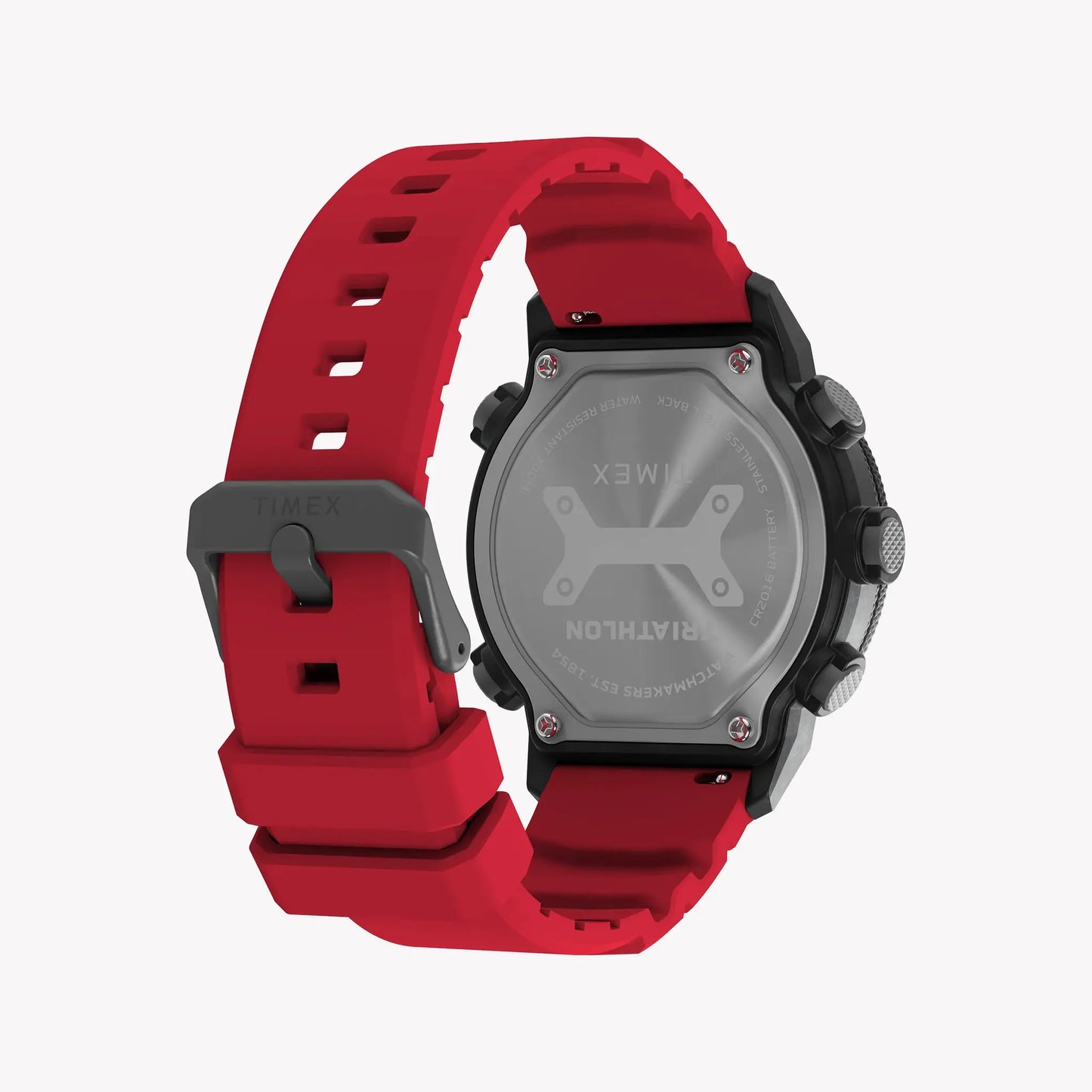 TIMEX Men's Black Case Red Band, Digital | TW5M67000 by TIMEX