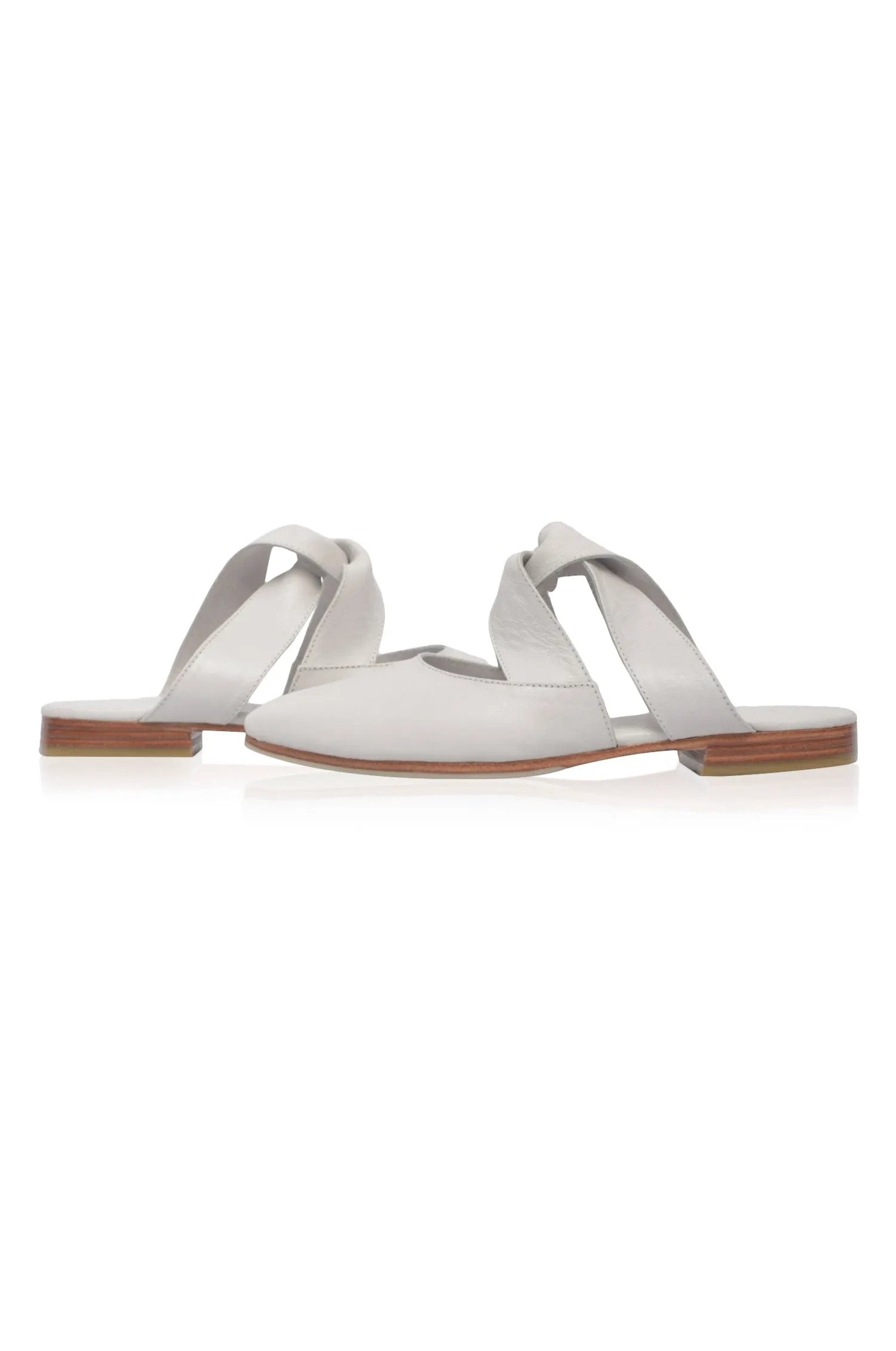 Taj Mahal Pointy Toe Leather Mules by ELF