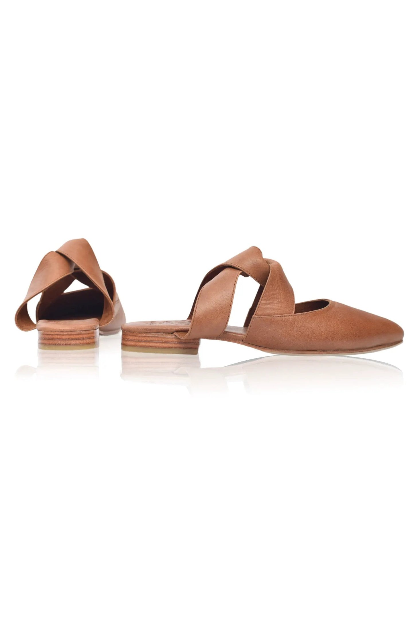 Taj Mahal Pointy Toe Leather Mules by ELF