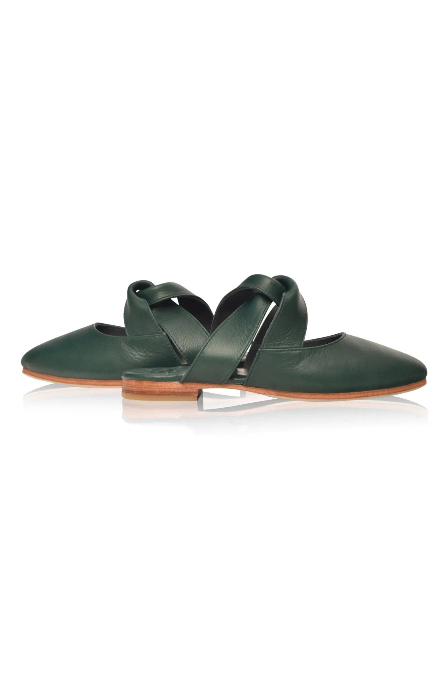 Taj Mahal Pointy Toe Leather Mules by ELF