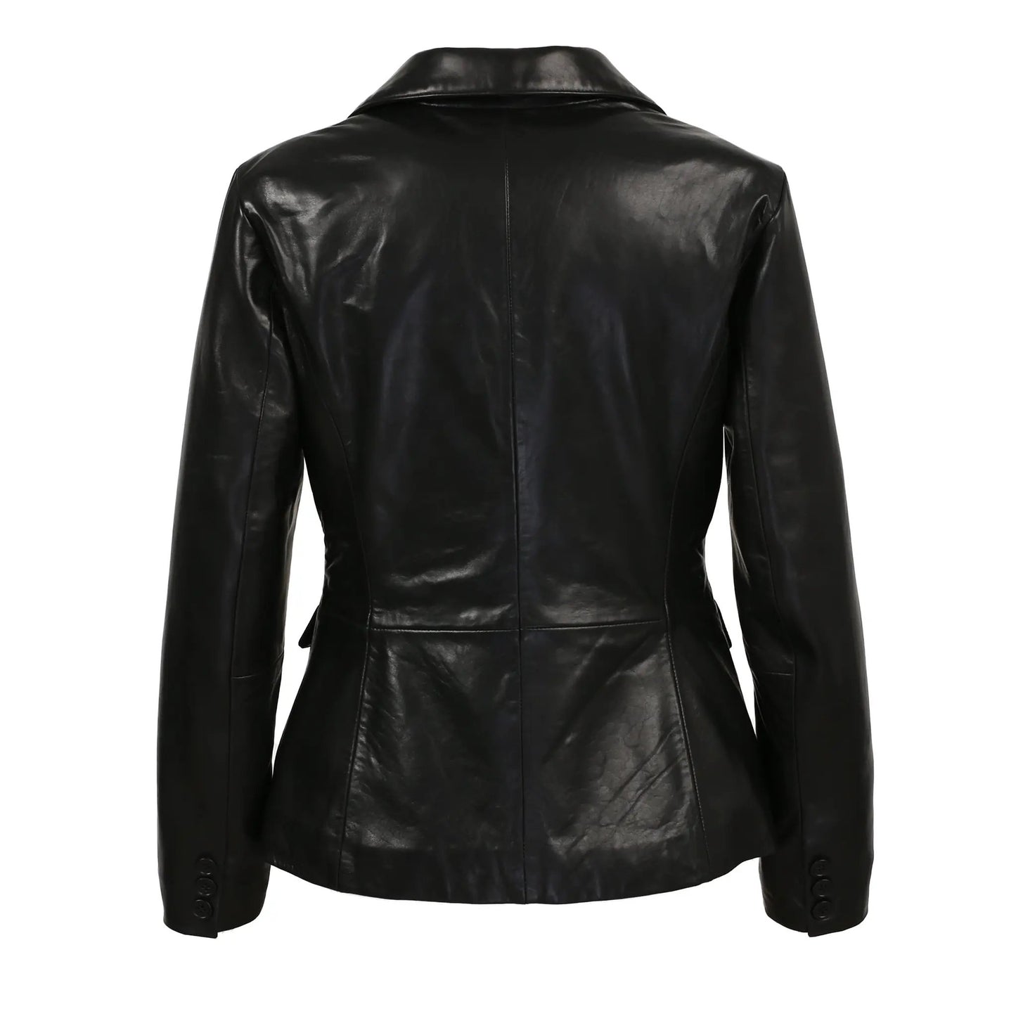 Talisa Womens 2 Button New Zealand Leather Blazer by Inland Leather Co.