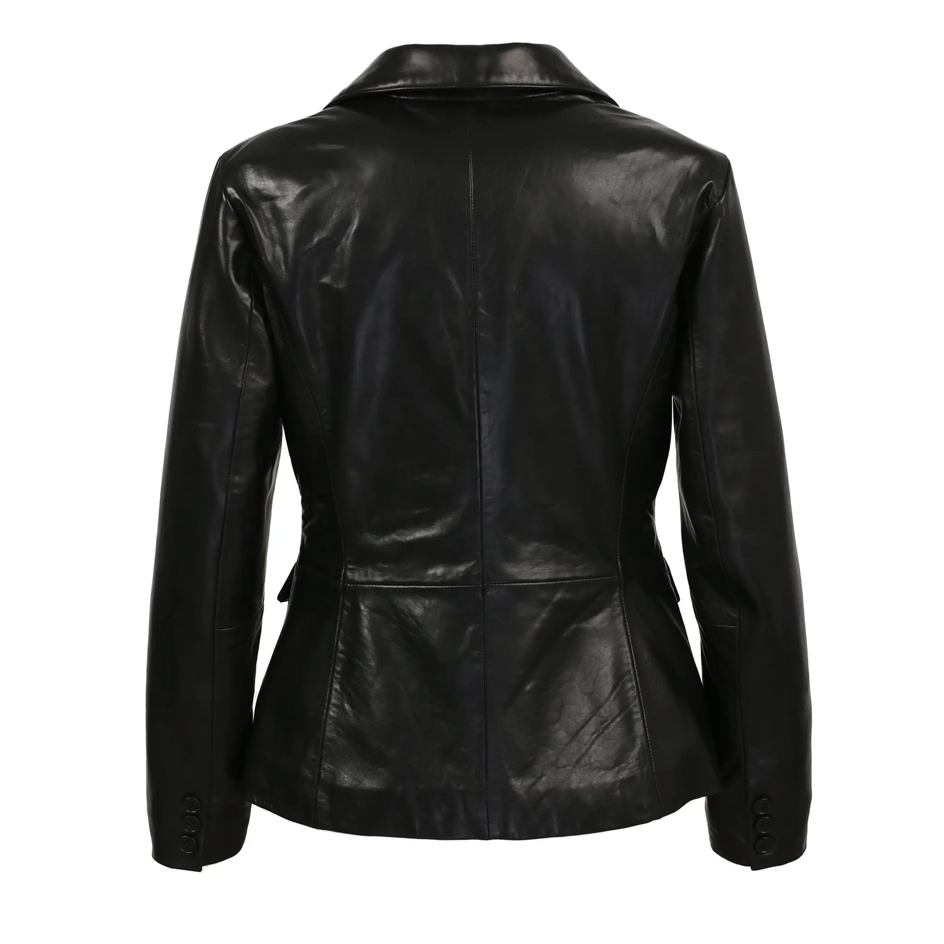 Talisa Womens 2 Button New Zealand Leather Blazer by Inland Leather Co.