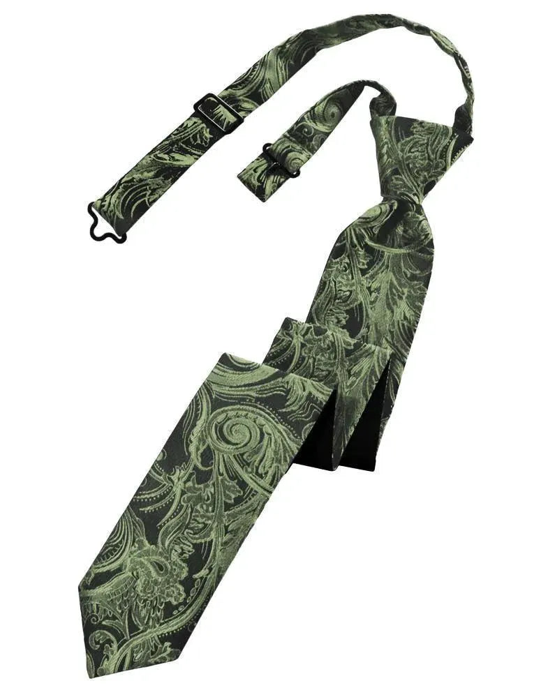 Tapestry Skinny Necktie Pre- Tied by Tux-USA