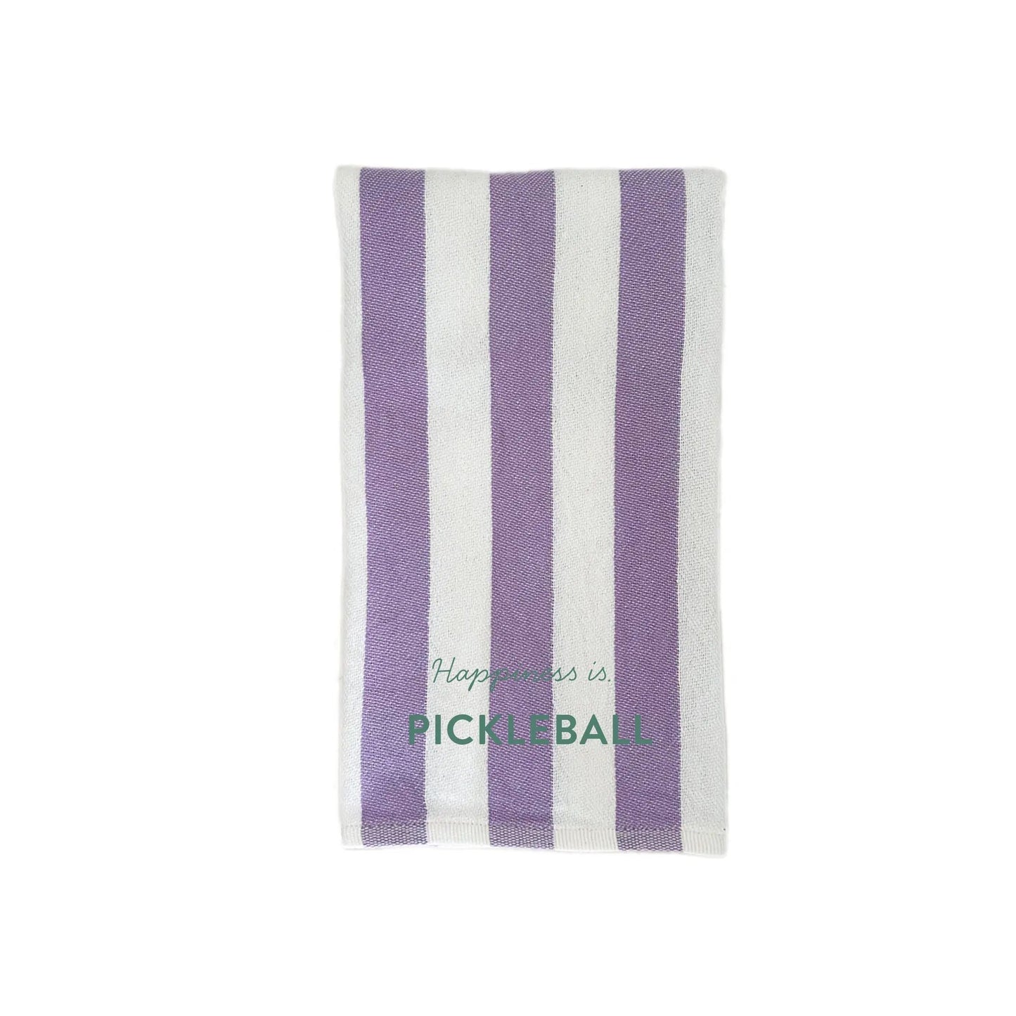 Tea/Hand Towel Pickleball, Striped Lilac by Tennis Collection