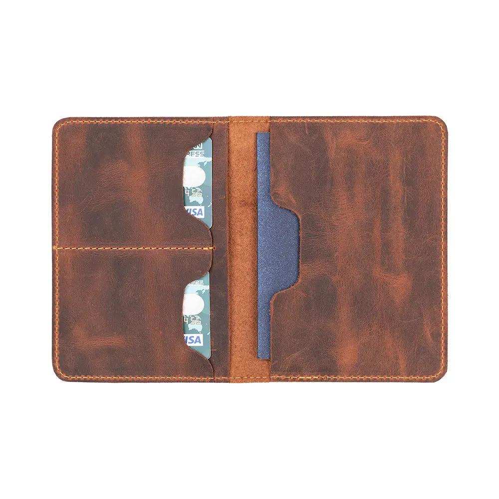 Tempe Genuine Leather Passport Holder - Handcrafted Travel Document Organizer by TORONATA