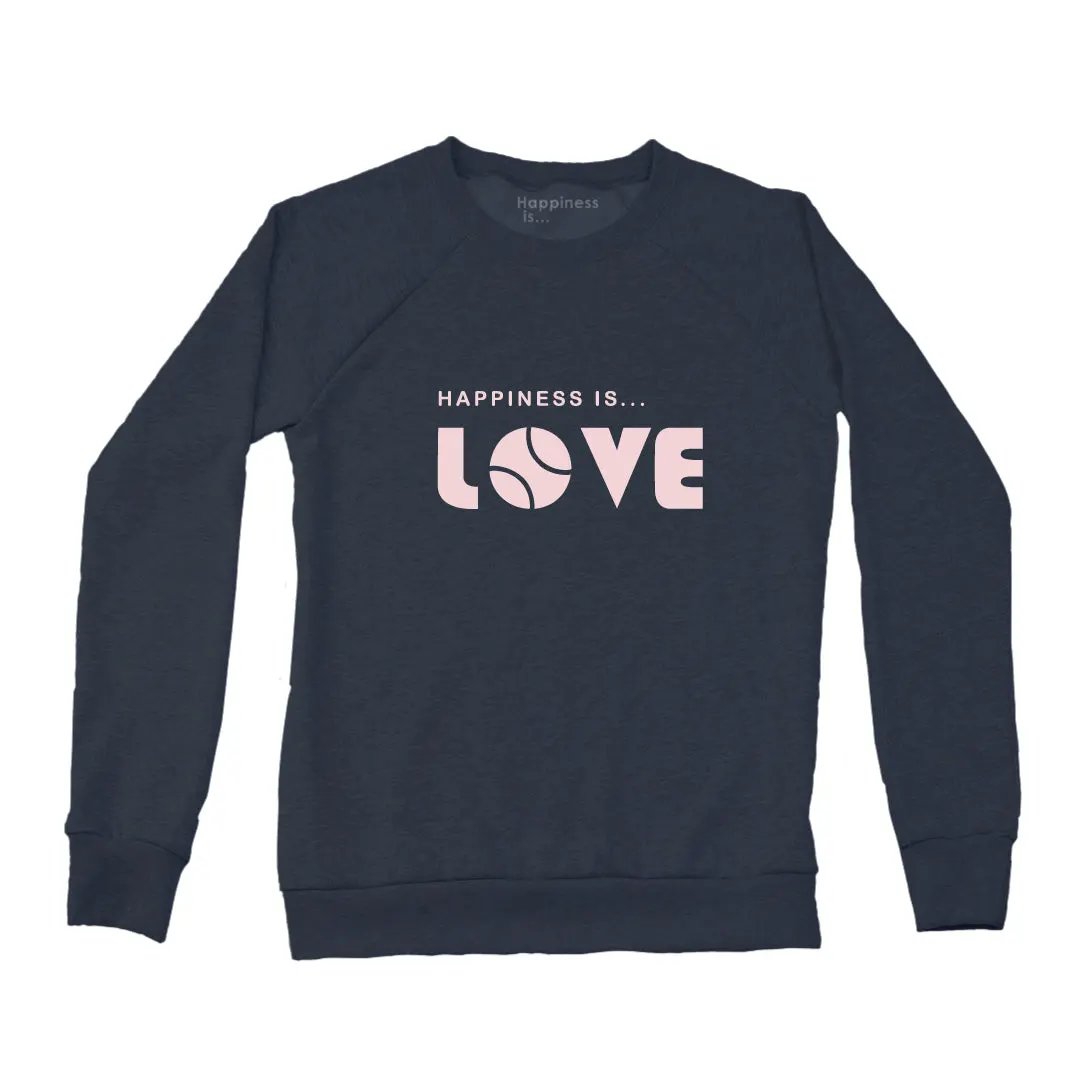 Women's Tennis Love Crew Sweatshirt, True Navy by Tennis Collection