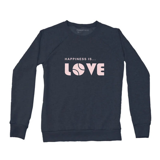 Women's Tennis Love Crew Sweatshirt, True Navy by Tennis Collection