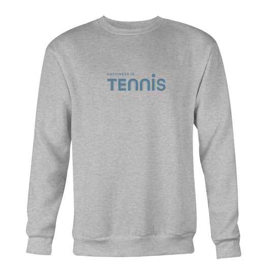 Men's Tennis Crew Sweatshirt, Heather Grey by Tennis Collection