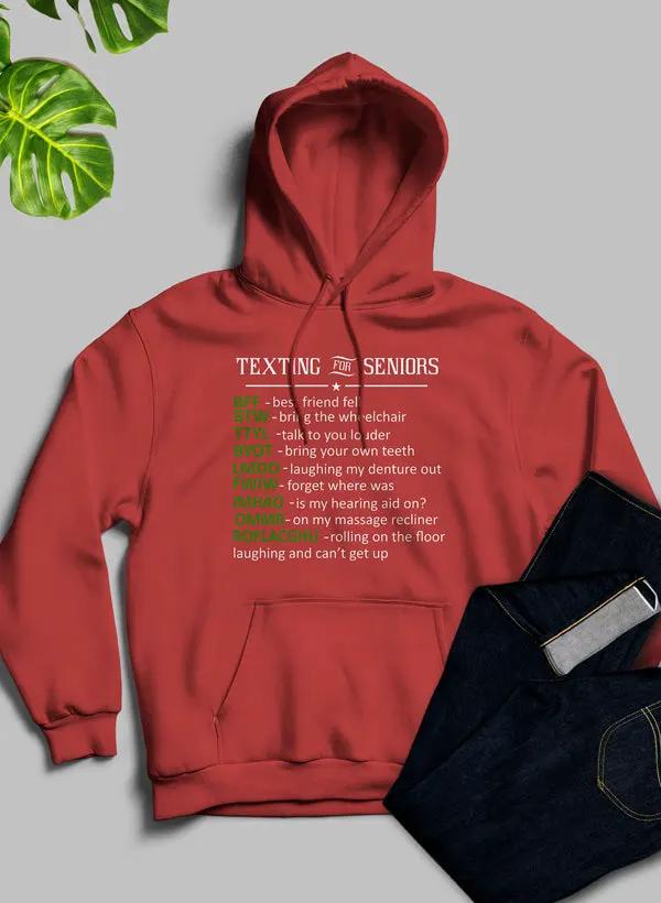 Texting For Seniors Hoodie by Merch