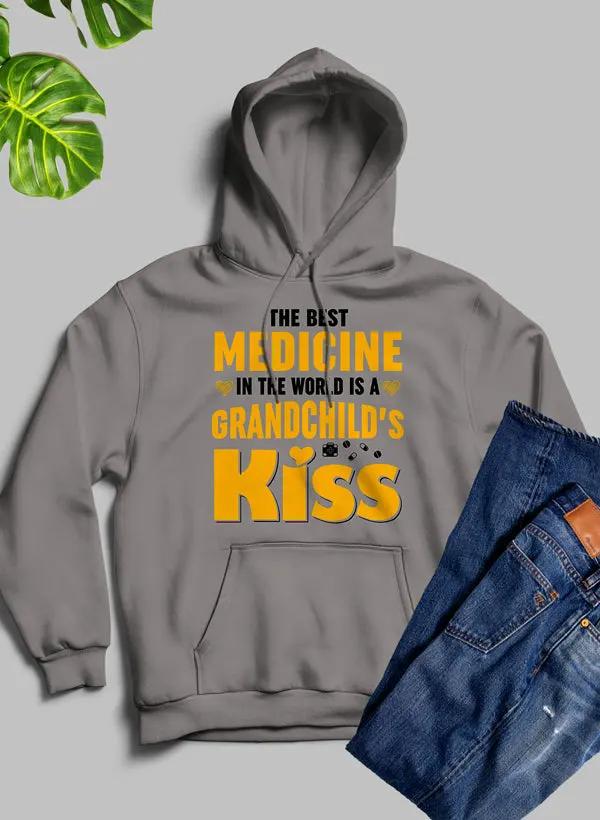 The Best Medicine In The World Is A Grandchild's Kiss Hoodie by Merch