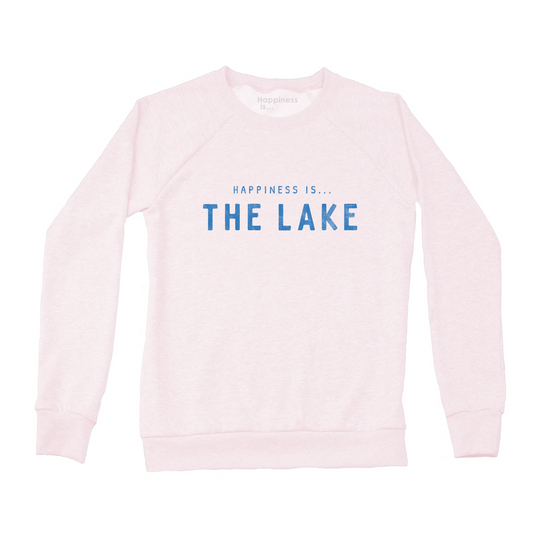 Women's Lake Crew Sweatshirt, Ballet Pink by Lake Life Collection