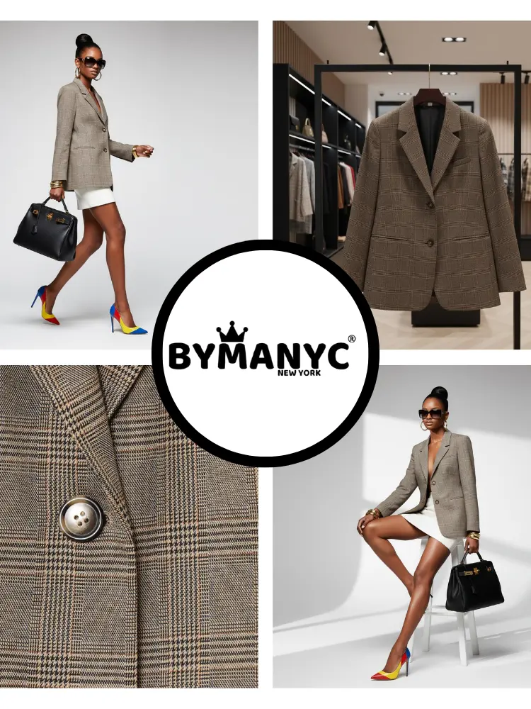 Timeless Plaid Eco-Blazer • LEXINGTON New Collection BYMANYC ® New York by BYMANYC ® New York