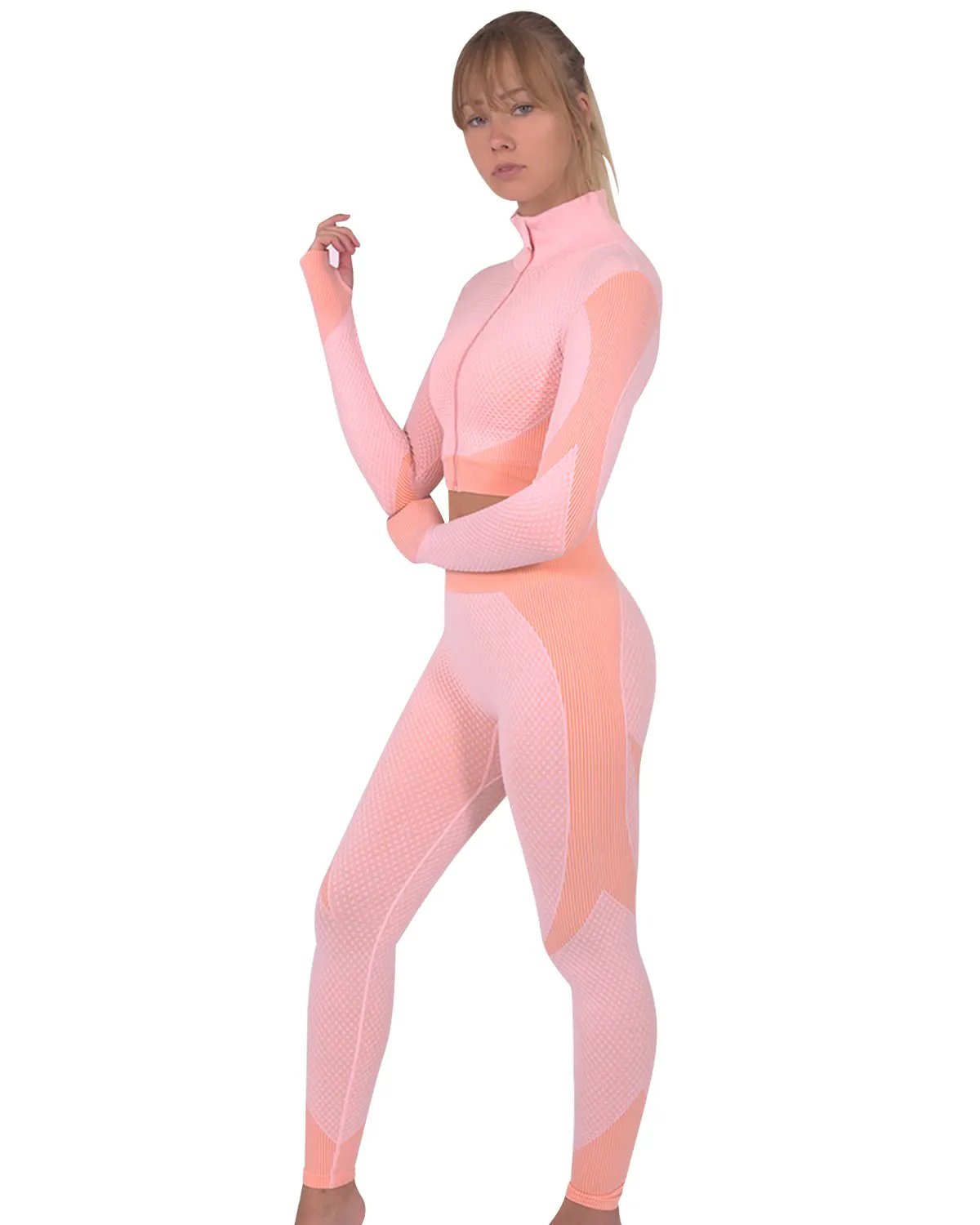 Trois Seamless Legging - Pink by Savoy Active