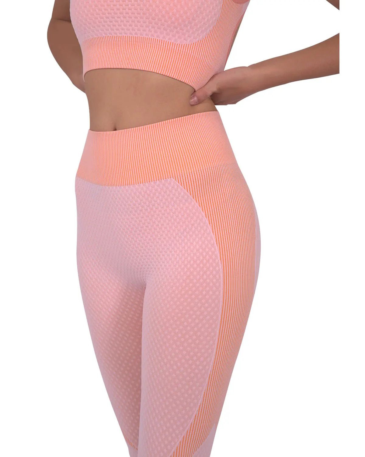 Trois Seamless Legging - Pink by Savoy Active