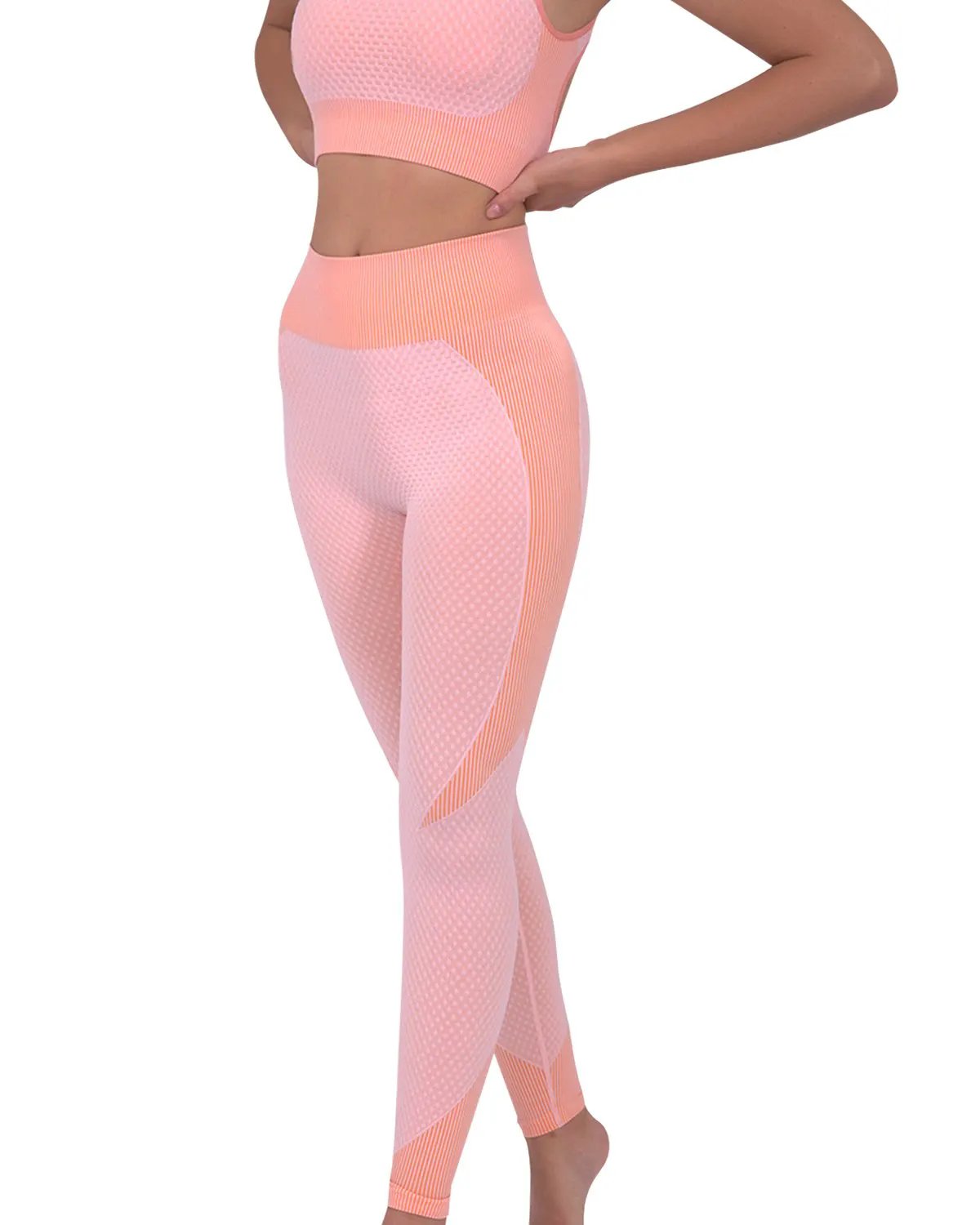 Trois Seamless Legging - Pink by Savoy Active