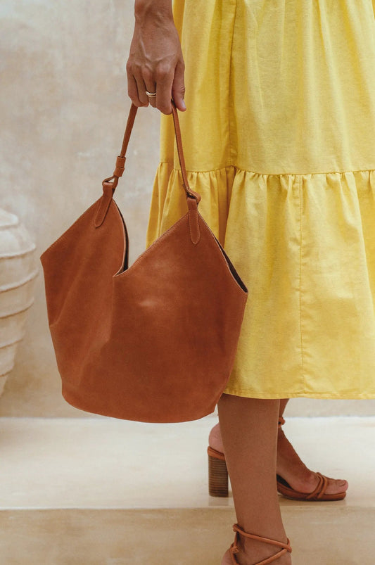 Tulip Medium Leather Tote Bag by ELF