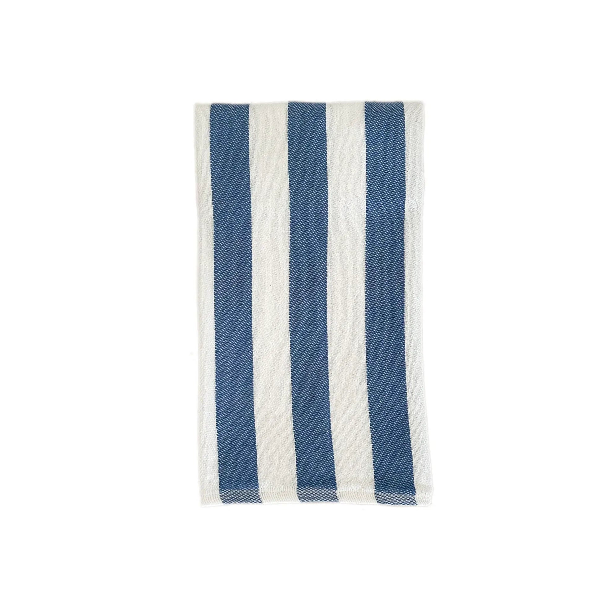 Custom Tea/Hand Towel, Striped Blue by Custom Collection
