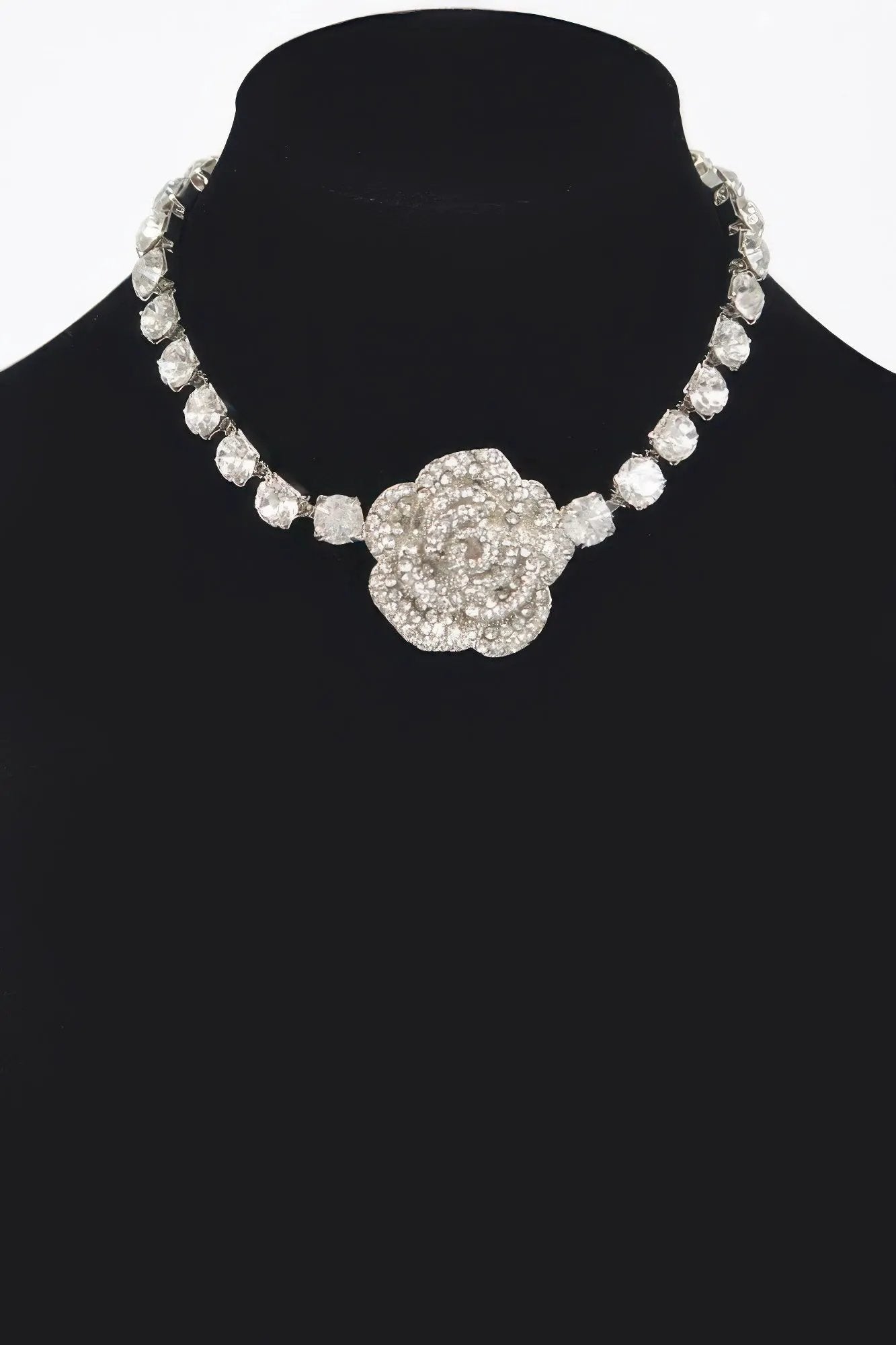 UES Rhinestone Flower Choker Blooming Elegance: NYFW BYMANYC ® New York by BYMANYC ® New York