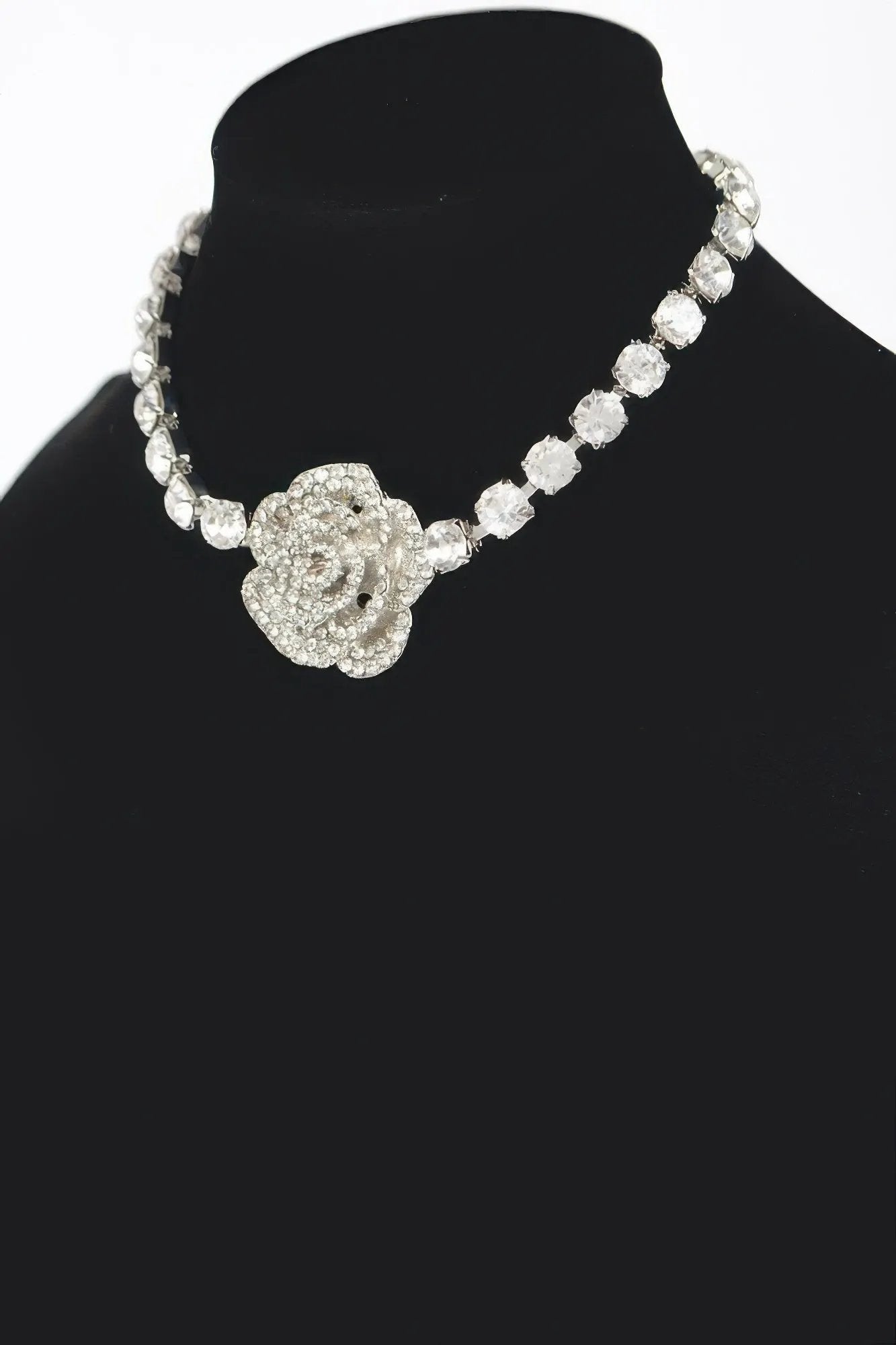 UES Rhinestone Flower Choker Blooming Elegance: NYFW BYMANYC ® New York by BYMANYC ® New York