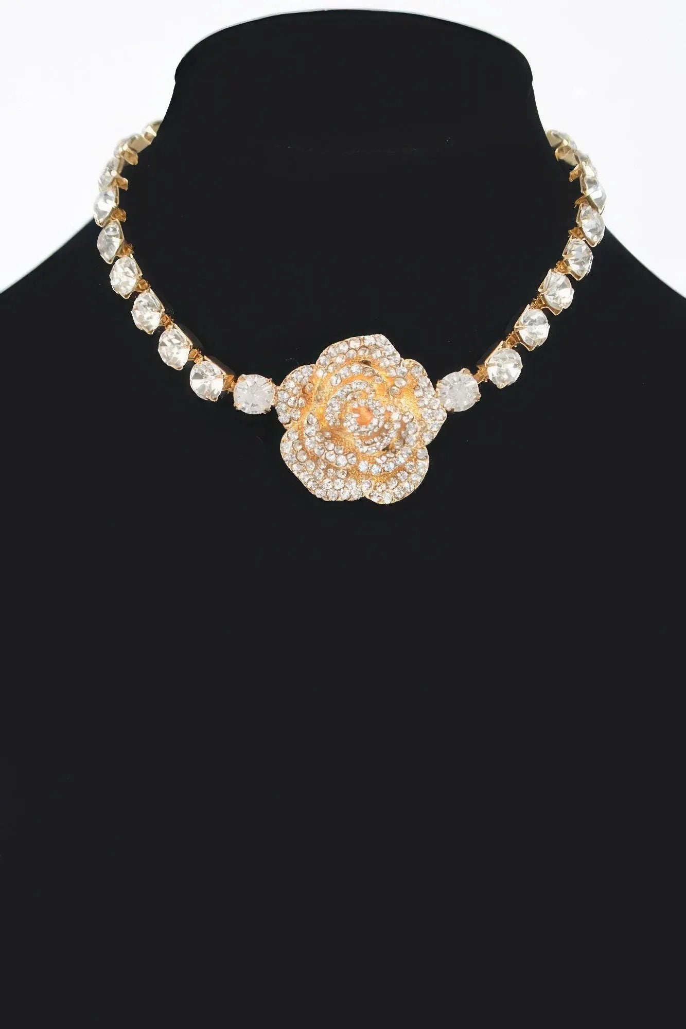 UES Rhinestone Flower Choker Blooming Elegance: NYFW BYMANYC ® New York by BYMANYC ® New York