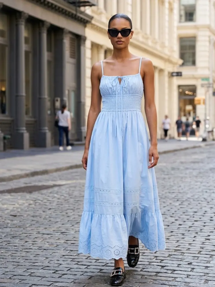 UPPER EAST SIDE Women's Sky Blue Dress Prêt-à-Porter BYMANYC ® NY by BYMANYC ® New York